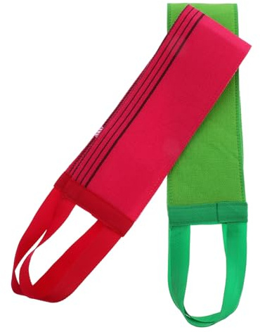 HAMPPLIES 2 Stück Rücken peeling handtuch Gestreift Lang Doppelseitig für Dusche und Körpermassage Effektives Hautpeeling Vielseitig Einsetzbar für Damen und Herren Leicht und