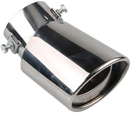 TYIOMNB Stainless Steel Car Exhaust Tip, for Peugeot 106 205 206 206 S 206 SW 206 SW 206Cc 207 207Cc 207 SW 208 Car Exhaust Pipe Modification Tail Throat Tail Pipe, Exhaust Muffler Tip Exhaust,A