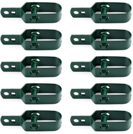 10 Pièces Tendeur de Fil pour Clôture, Tendeur en Acier Zingué Vert pour Jardin, Clôture à Grillage, Clôture de Pâturage, Clôture de Chasse, Tendeur Grillage (10,5x2,8x2,3cm)