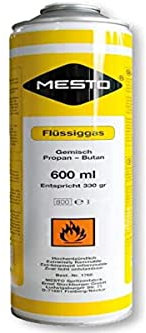 Mesto Ersatzgasdose (Butan/Propan, Inhalt 600 ml, Betrieb von ca. 1,5 h, für Flammgerät 1760) 1765