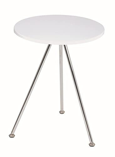 HAKU Möbel 33355 Beistelltisch 52 x 40 cm, Chrom/weiß