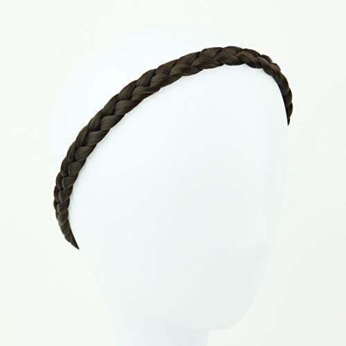 CAISHA Zopf Haarteil Haarband Stirnband Haarschmuck Geflochten Braun HZ5