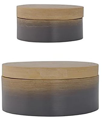 Bloomingville Aufbewahrungsbox Dip Eye grau 2er