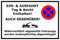 Melis-Folienwerkstatt Parken verboten Schild – EIN-und Ausfahrt Tag und Nacht freihalten - auch gegenüber – 30x20 cm – 3mm Aluverbund – Verschiedene Größen und Materialien – Mit Bohrlöchern
