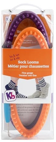 Authentic Knitting Board His Her Sock Looms, Kunststoff, for Men and Women Size, 52 60 peg, fine Gauge