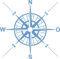 GRAZDesign Wandtattoo Kompass Wohnzimmer Maritime Deko | Wandaufkleber Outdoor und Indoor - 30x30cm / 056 lichtblau