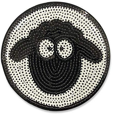 strickimicki - Pailletten Aufnäher - Schaf