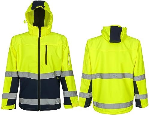 Consorte Softshell Arbeitsjacke Wasserdicht Winterjacke Warnjacke Orange (Snow-H-Z) (3XL)