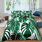 Loussiesd Palmblatt-Bettwäsche, Hawaiianische tropische Insel, Bettbezug für Kinder, Teenager, Erwachsene, Palme, grüne Pflanzen, Trösterbezug, Naturthema, Tagesdecke, Bettbezug, 3-teilig,