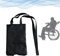 Wasserdichte Katheter-tasche, Urinbeutelhalter, Drainagebeutel-Fixiervorrichtung mit Einstellbarer, Waschbarer und Wiederverwendbarer, Hoher Kapazität(1000 ML, 1500 ML, 2000 ML) ,Schwarz,S（1000ML）