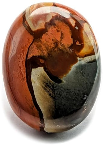 Polychrome Jaspis, Naturstein, Heilkristall, 100 % handgefertigt in der Familienwerkstatt, Edelstein, Wohlbefinden, Reiki und Chakra, Kieselstein im Taschenformat [Eusice]