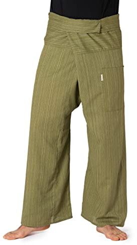 PANASIAM Thai Fischerhose für Damen & Herren - Wickelhose in 2 Längen | Thai Fisherman Pants, Unisex, auch als Yogahose oder Kampfsporthose, flexible Passform in 2 Längen, Baumwolle, Design Lini
