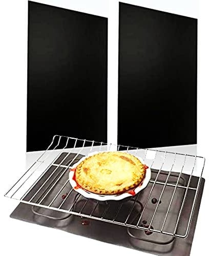 Lxrious Premium Large Oven Liner, 2Pack Extra Thick Oven Liners for Fan Assisted Ovens, 40 x 50 cm Reusable Non Stick Mats for Bottom of Ovens, BBQ Mats, BPA Free Protector Sheet.