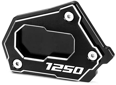 Modeer CNC Seitenständer Erweiterungspolster für BMW R1200GS LC Adventure 2013-2022 R1250GS Adventure Rallye HP 2018-2022 R 1200 1250 GS ADV R1250GSA R1200GSA R1250HP (Schwarz-1)