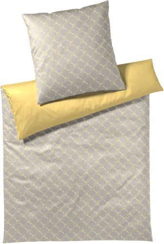Joop! Mako-Satin-Bettwäsche-Garnitur 4083 Cornflower Double Farbe Desert Sun Größe 200x220cm+2x80x80