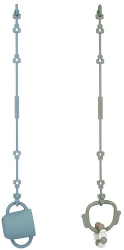REOEWE Cup Catcher, Sicherheitsgurte Für Spielzeug, Trinkbecher Halteriemen Für Kinderwagen Hochstuhl Autositz Fechten, Aus Lebensmittelqualität Silikon, BPA-frei, 2er-Pack