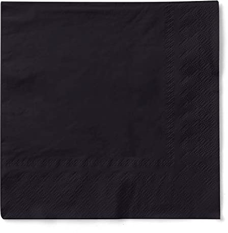 Tissue Serviette 3-lagig, saugstark Ideal für Partys Feste und Gastronomie 33 x 33 cm 100 Stück Farbe schwarz