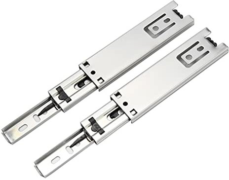 Kurze Schubladenführungen, Führungsschiene, 2 Stück, 12,7 Cm, Möbel-Mini-Führungsschiene,Soft-Close-Kugellager-Schubladenschienen, Vollauszug Seitenmontage Schubladenführung für Schrankmöbel