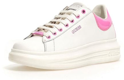 Guess Vibo, Scarpe con Lacci Donna, Bianco/Rosa, 40 EU