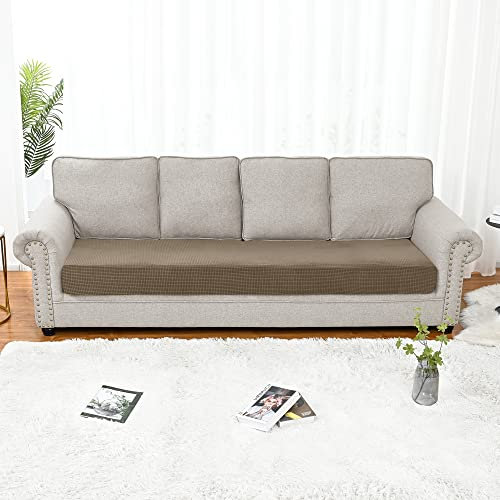 Rosnek Sofa Sitzkissenbezug Sofabezug,Polarfleece Sofahusse Stretch Couchbezug,Sofa Cover Couch überzug für Sofa L Form,Chaiselongue,Ecksofa,Sitzkissen 4-Sitzer,1 Stück