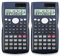 YEITIADY 2 Pack Black Scientific Calculator, Statistic, Fractions, Chemistry, Math, Engineering, Function, Science, 2 Line, 10+2 Digit, Middle School, Solar & Battery Powered