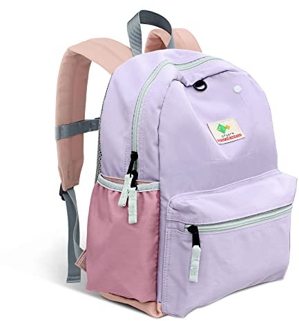 Kleinkind-Rucksack-Leine für Kleinkinder 1–3: Baby-Rucksack mit Leine für Jungen und Mädchen, Anti-Verlust-Geschirr für Spaziergänge, Lavendel, M, Medium, Kindergarten (33,8 cm H passend für A4-Ordner