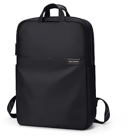 GOLF SUPAGS Sac à Dos pour Femme Avec Compartiment Pour Ordinateur Portable et Poche Sac à dos pour Ordinateur Portable 13,3 Pouces Grand Sac à Dos de Voyage Sac Travail Collège, Noir