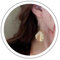 Yienate Ginkgo Blatt Tropfen Ohrringe Einzigartige Gold Fächerförmige Blatt Tropfen Ohrringe Boho Leichte Geometrische Textur Ohrringe Metall Sektoriert Hängenden Reifen Ohrringe Schmuck Für Frauen