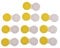 Yellow Non-Transparent Contact Lens Double Case - Pack of 10
