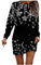 Weihnachtskleid Damen, Weihnachten Kleid Festliches Damen Longpullover Für Pulloverkleid Winter Weihnachtskleider Winterkleid Christmas Dress Women Kleider Festlich (Schwarz,S)