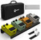Guitar Pedal Board - EchoPK Small Aluminum Pedalboard with Protective Bag, Cable Ties Hook and Loop Adhesive Non-Slip Surface Lightweight Compact Customizable Layout Pedalboard Case