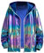 Duohropke Herren Metallic Nightclub Jacke Slim Fit Reißverschluss Varsity Baseball Bomber Glänzend Party Dance Disco Jacken