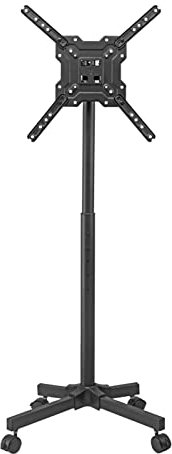 IBOWZ TV Standfuss Mobiler TV-Wagen auf Rädern für 17-50-Zoll-Fernseher und Monitore, höhenverstellbarer TV-Wagen-Bodenständer, für den mobilen Einsatz im Home-Office