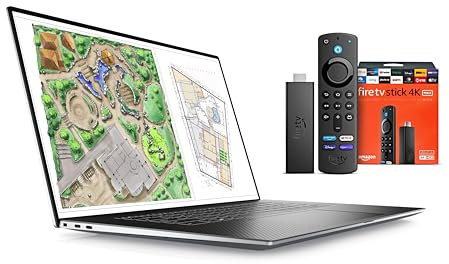 Dell Precision 5770 17” UHD+ Touchscreen Laptop with Fire TV Stick 4K Max Bundle, i7 12800H, Nvidia Quadro RTX A3000, 2TB Gen 4 NVMe, 32GB, FPR, vPro, 3Yr Warranty, Backlit Keys, Win 11 Pro (Renewed)
