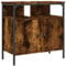 vidaXL Waschbeckenunterschrank, Waschbeckenschrank mit viel Stauraum, Unterschrank für Waschbecken Waschtisch, Badschrank Badezimmerschrank Badmöbel, Räuchereiche Holzwerkstoff