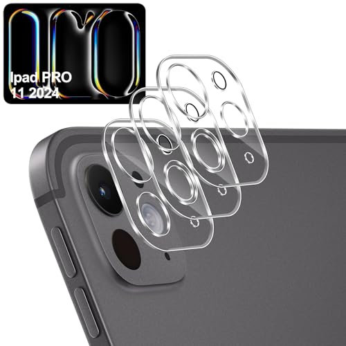 Yenwen Kameraschutz für Apple 11 iPad Pro (M4) 2024 Kamera, 3 Stück Kamera Glas HD Klar Linse Volle Bedeckung Kameraschutz Schutzfolie