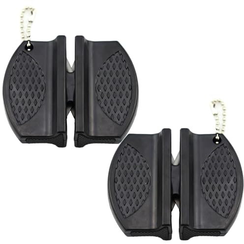 2 PCS Portable Mini Knife Sharpener Mini Knife Sharpener Portable Double Sided Knife Sharpener Versatile Double Sided Sharpening Tool for Home Camping BBQ and Travel
