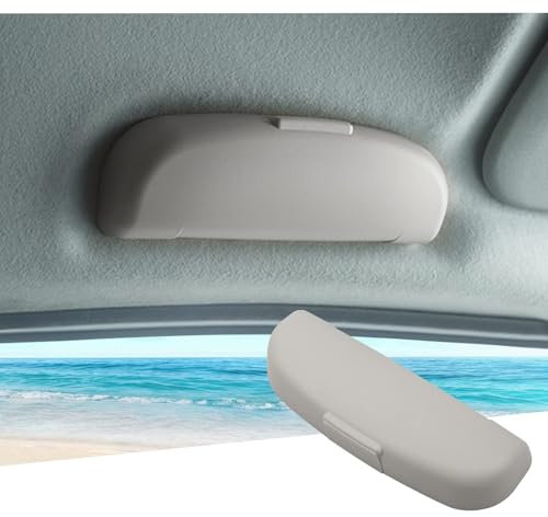 XMCMBS Maßgeschneidert Auto Brillenhalter,für Mercedes-Benz GLE (5seats) 2015-2023,Sonnenbrillen Brillen Halter,Brillenetui Glasses Case Holder Auto Innenraum Zubehör,A/Gray