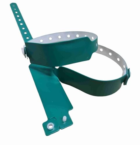 Wide Faced Vinyl Wristbands, 100 Pack (Green)