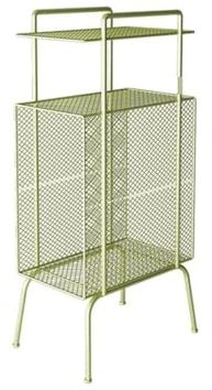 Bedside Table Iron Mesh Bedside Table Nightstand, 3 Layer Portable Narrow Side Table Sofa End Table Can Be Used As A Small Bookshelf Living Room(Gold)