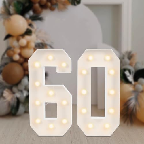 Riesige leuchtende Buchstaben, LED, Lampe, Zahlen, LED, Dekoration, 2000 – 3000 K, für Geburtstagsfeier, Geburtstag, Hochzeitsdekoration
