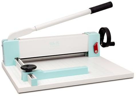 We R Makers Cinch Stack Cutter, Heavy Duty Guillotine Paper Cutter for 1” Thick Stacks, Precision Alignment, Easy Operation, Paper Cutter Guillotine for Scrapbooking, Card Making, and Crafting