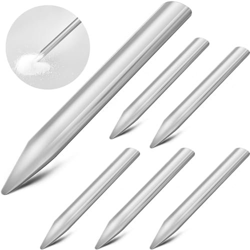 Zonon 6 Pcs 12 Pcs 6 Inch Lab Spatula Stainless Steel Lab Scoop Spatula with Rounded Pointed Ends Laboratory Curved Metal Bead Scoop for Scooping Transferring Mixing Powders Pastes Classrooms Tool
