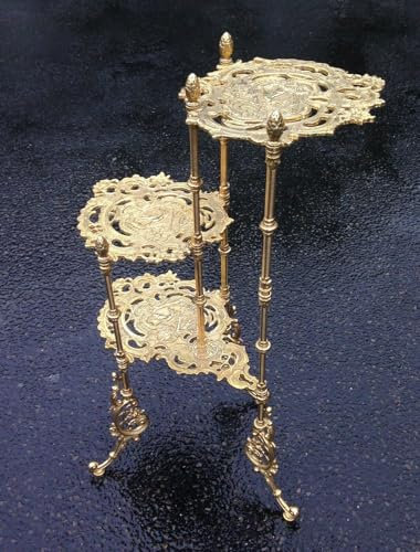 Pintici Blumenständer Messing Jugendstil Beistelltisch 72x47cm jugendstil Italien französischer Messing Blumenständer Zieretagere