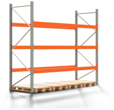 REGALWERK Palettenregal Artus - Grundregal mit 4 Ebenen - Fachlast 3.000 kg - 3.000 x 3.600 x 1.100 mm (HxBxT) - Schwerlastregal