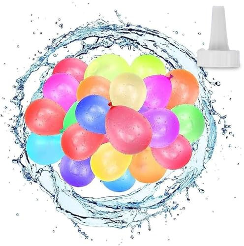 ASPIRE UK 111 Water Balloon Quick and Easy Filling Assorted Water Bombs With Hose Nozzle – Fun Summer Toy for Kids, Garden, Pool Parties & Outdoor Games