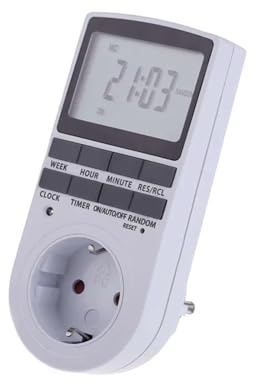 Electronic Digital Timer Switch UK US AU EU FR Kitchen Timer 24 Hour cyclic programmable Timing Socket(EU Power Meter)