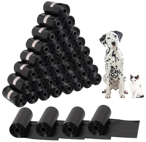 CIOXSOIO 800 Stück Hundekotbeutel, 30x22cm Kotbeutel für Hunde, Auslaufsicher und Tragbar Hundetüten, Dog Poop Bags für Drinnen und Draußen, Kackbeutel für Hunde Katze, Schwarz Hunde Kotbeutel Rollen