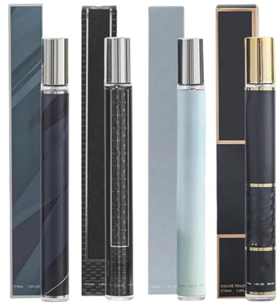 35ml*4 Herrenparfüm-Set, Langanhaltender Sinnlicher Duft mit Premium-Zutaten, Tragbares Mini-Parfüm-Geschenkset für Täglichen Gebrauch – Perfekt zur Selbstvertrauensstärkung