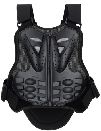 PSLER Kids Motorbike Body Armor Chest Protector Dirt Bike Sports Chest Back | Spine Motorcycle Armor Back Pad,MTB Body Armour Safety Skiing Snowboarding Chest Protection